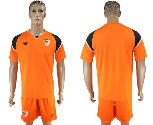 Sevilla Blank Orange Goalkeeper Soccer Club Jersey